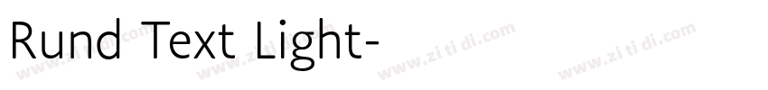 Rund Text Light字体转换